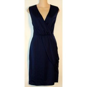 AVA & AIDEN WOMENS NAVY BLUE SARONG / WRAP DRESS SIZE 10 A121